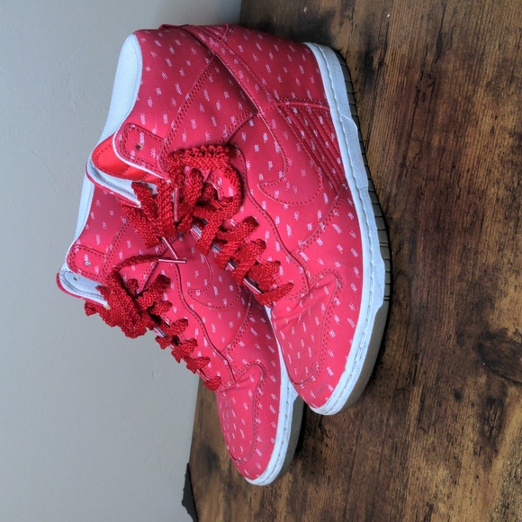 Nike Shoes - ♥️Nike Force Dunk Sky Hi Hidden Wedge Heel Red